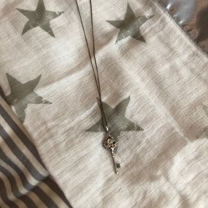 Antique-look key necklace.